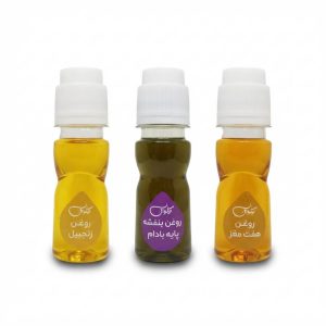 پک روغن تقویت استخوان نیکوان (ست روغن هفت مغز، زنجبیل و بنفشه پایه بادام شیرین)